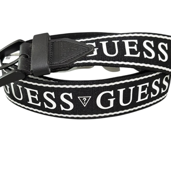 GUESS - NWT - THE JAGK BELT - SIZE LARGE / 38-40” BOLD BLACK & WHITE - S8 - Picture 1 of 7